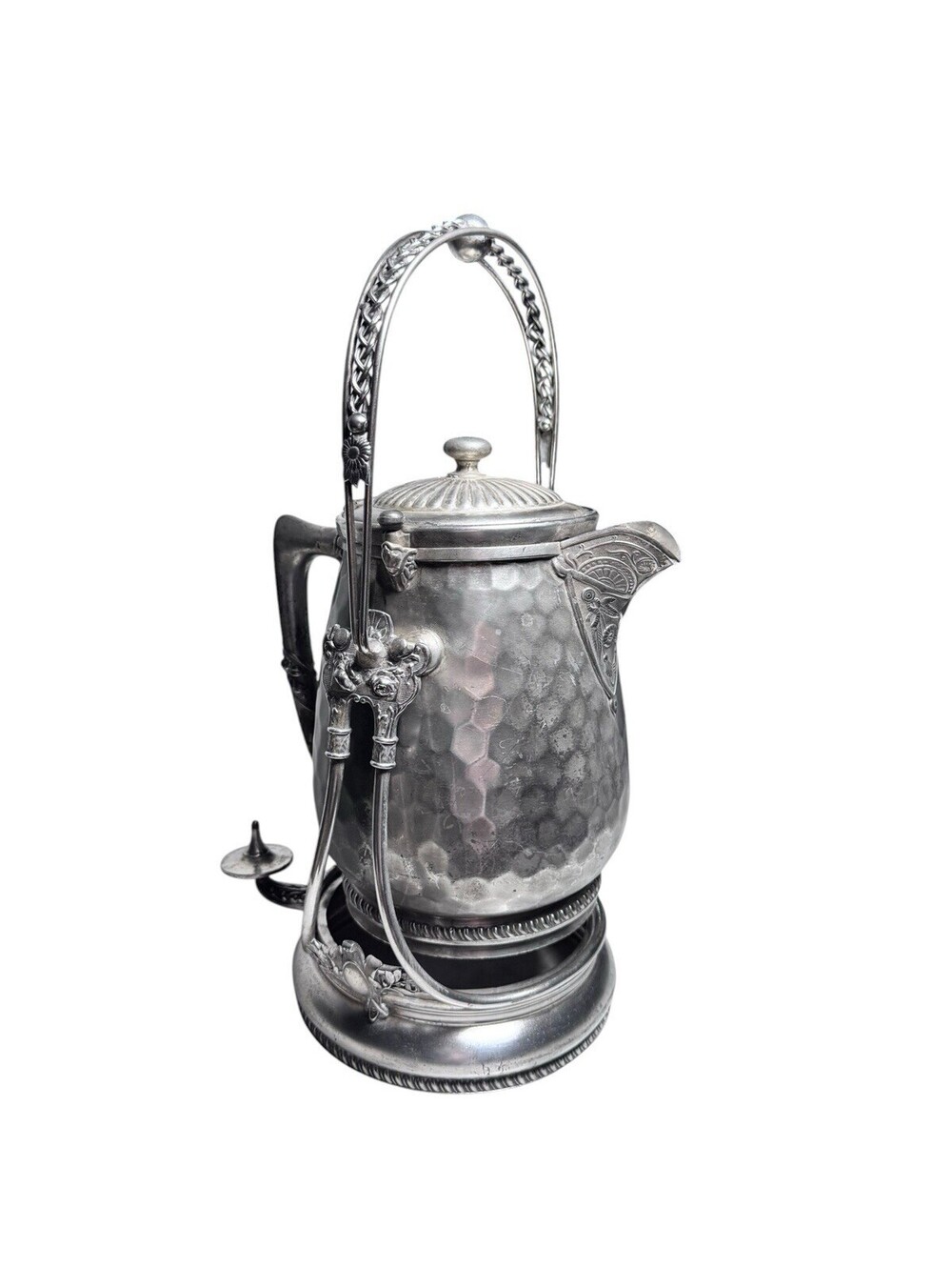 Antique Silver Plate Ornate Reed & Barton Tilting Water Pitcher.